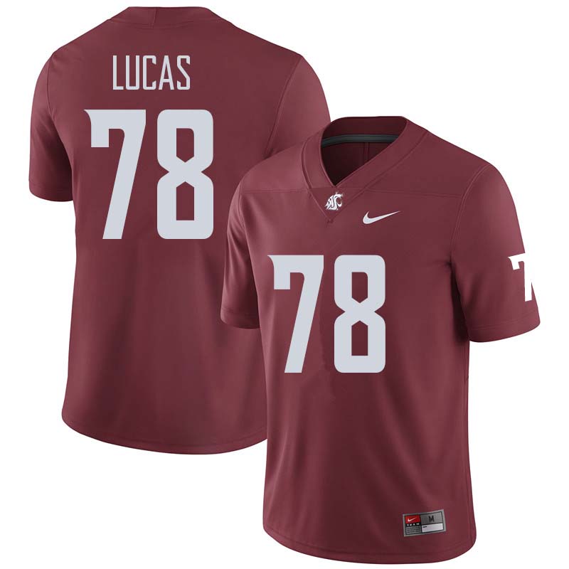 Men #78 Abraham Lucas Washington State Cougars College Football Jerseys Sale-Crimson - Click Image to Close